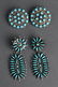 Group of Navajo Silver Turquoise Earrings 2 Pr
