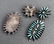 Group of Navajo Silver Turquoise Earrings 2 Pr - 2
