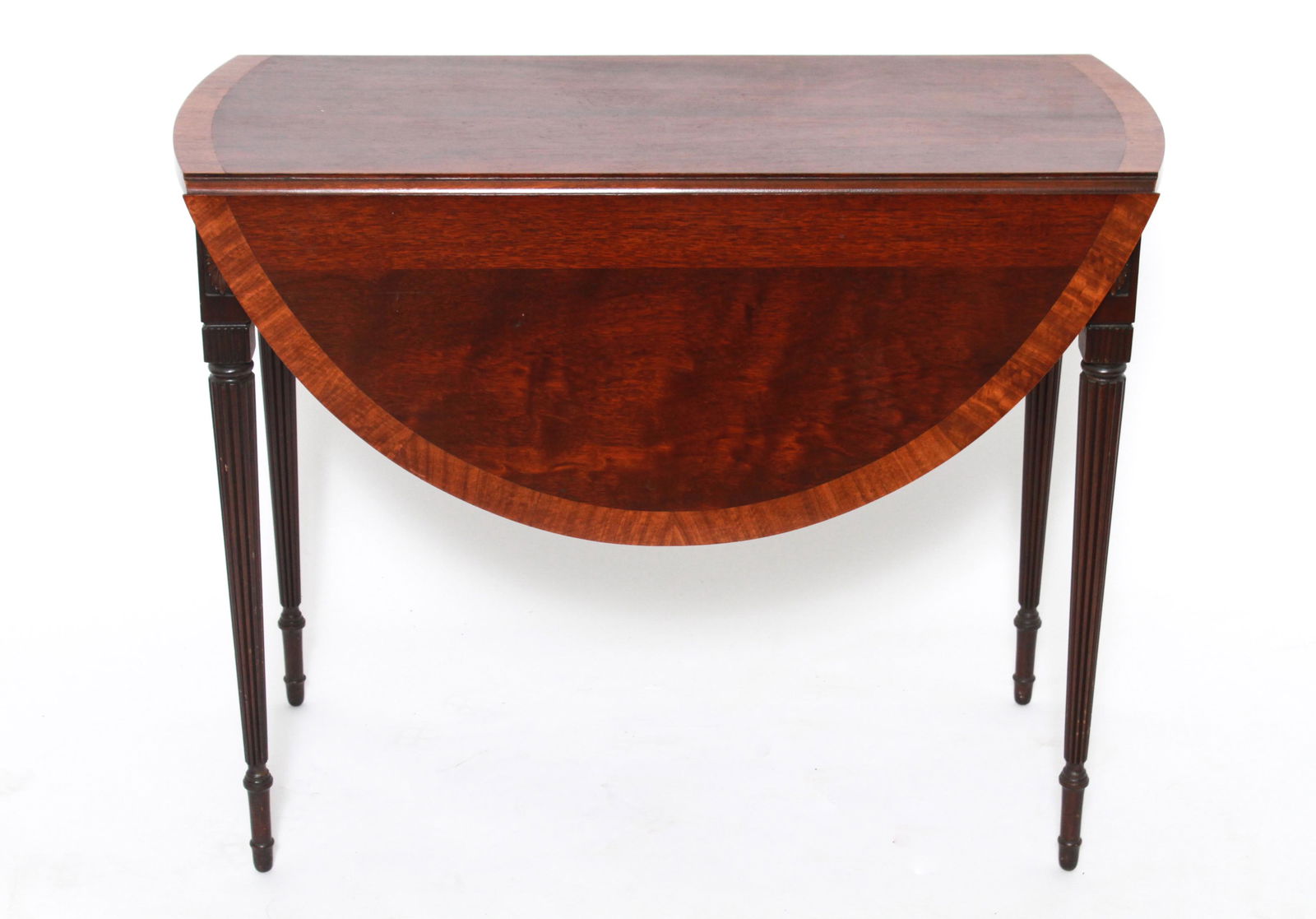 Georgian Manner Oval Drop Leaf Pembroke Table (1 of 6)