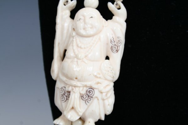 19/20 C. Chinese Ivory Necklace with Buddha - 5