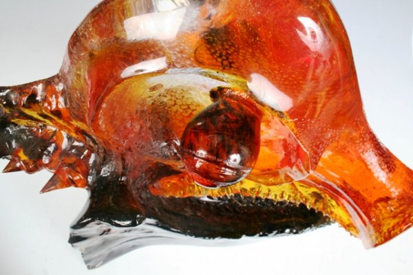Art Glass Sculpture w /COA Jaromir Rybak - 3