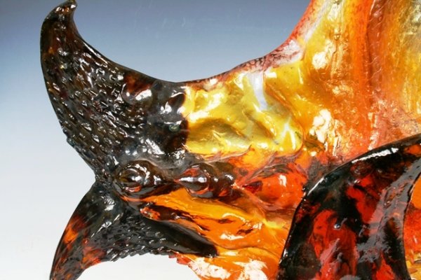 Art Glass Sculpture w /COA Jaromir Rybak - 6