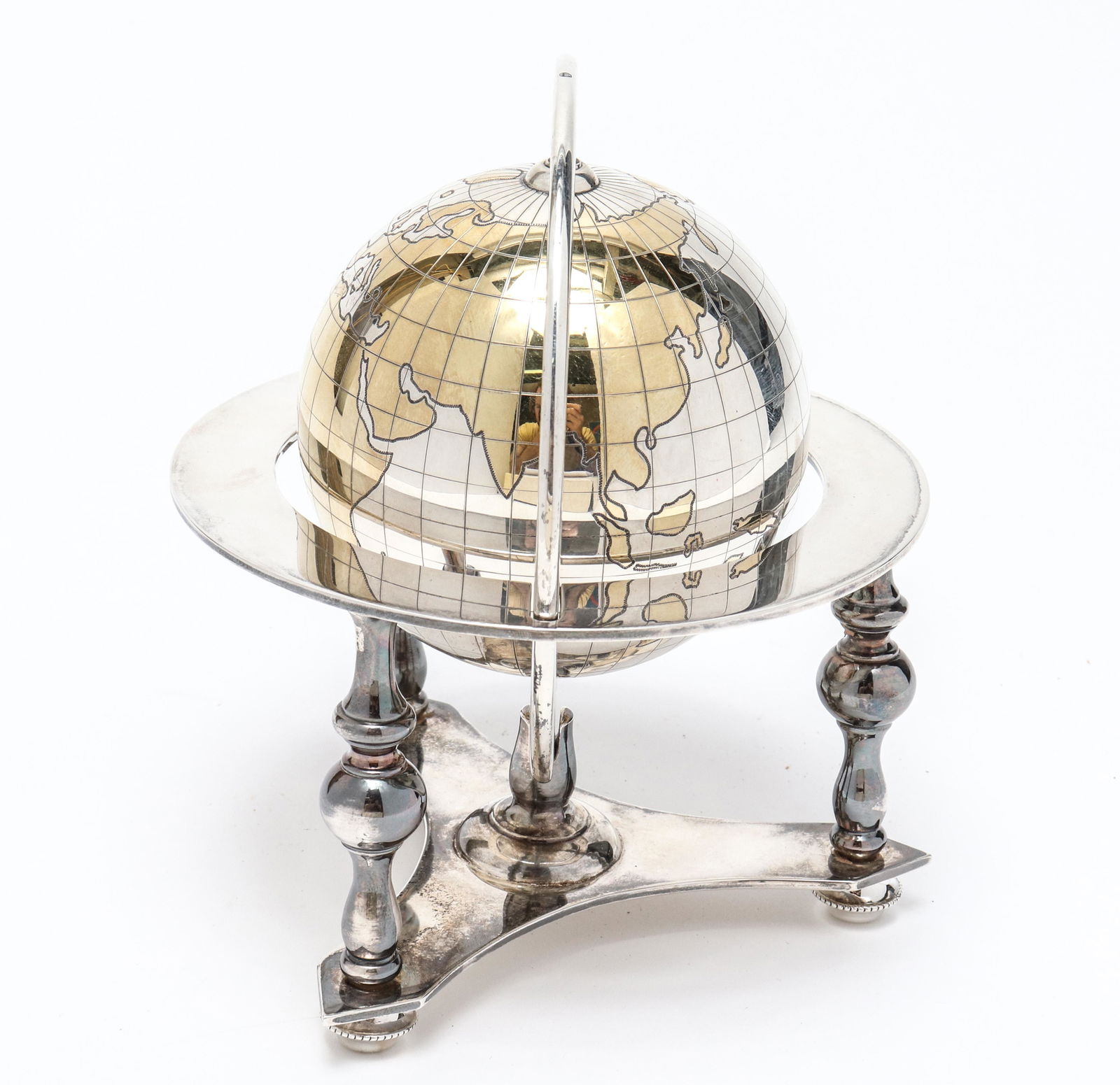 Bulgari Sterling Silver Table Globe, Vintage (1 of 6)