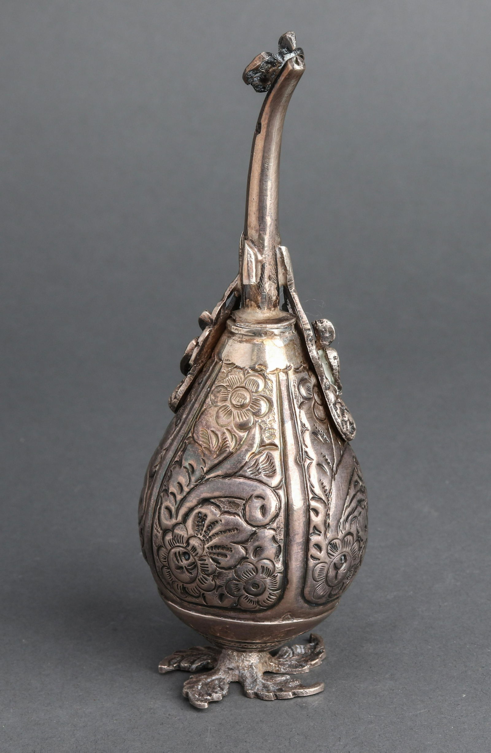 Judaica Antique Silver Rosewater Bottle (1 of 6)