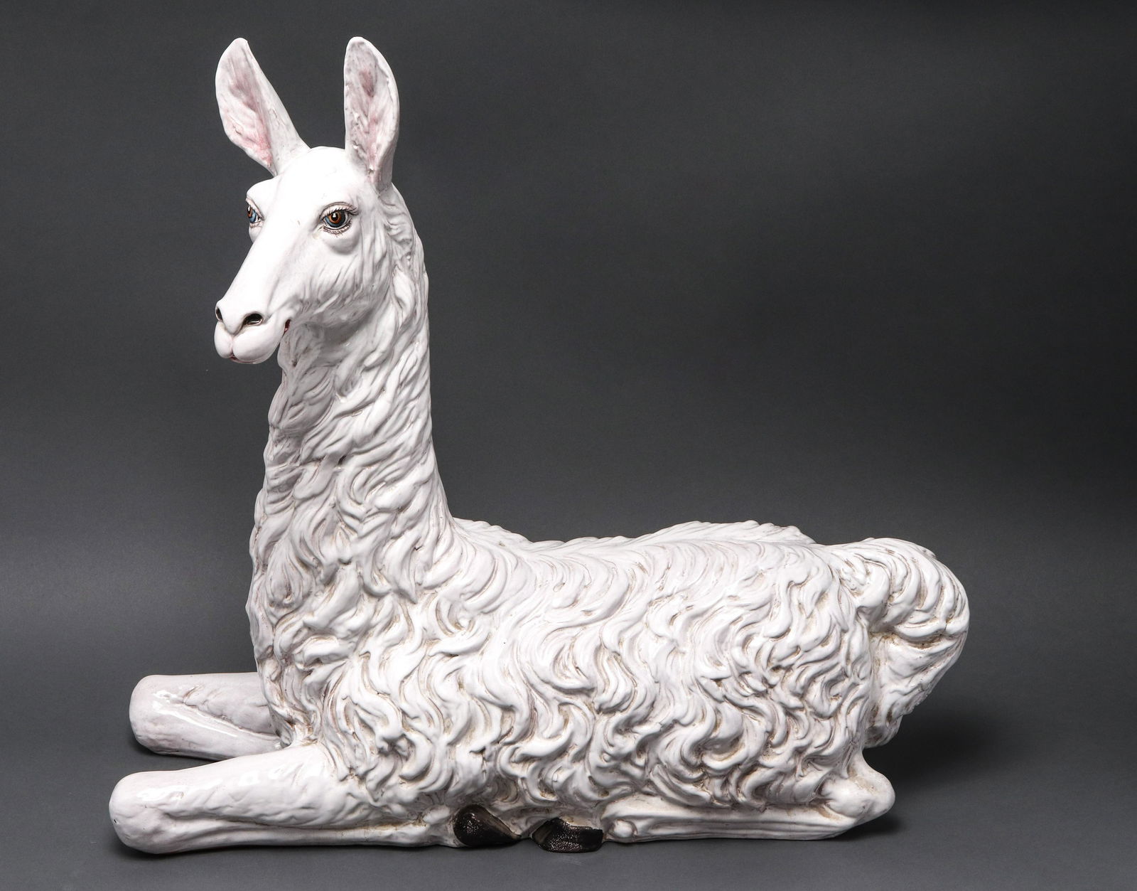 Italian Mottahedeh "Alpaca" Ceramic Sculpture (1 of 11)