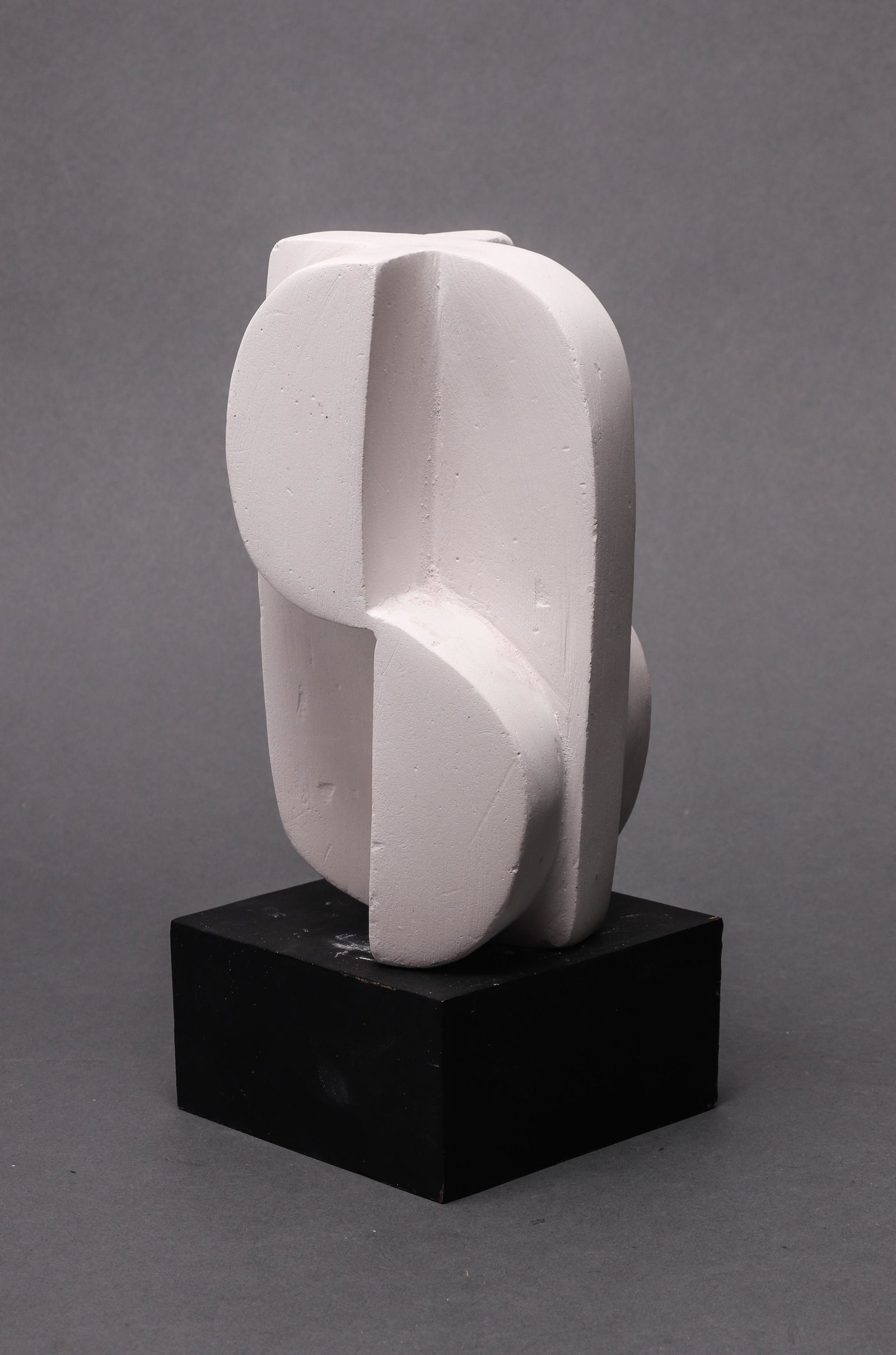 Modern Plaster Sculpture Geometric Abstract Form (1 of 6)