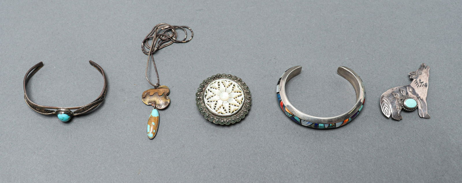 Native American Turquoise & Gemstone Jewelry 5 Pcs (1 of 16)