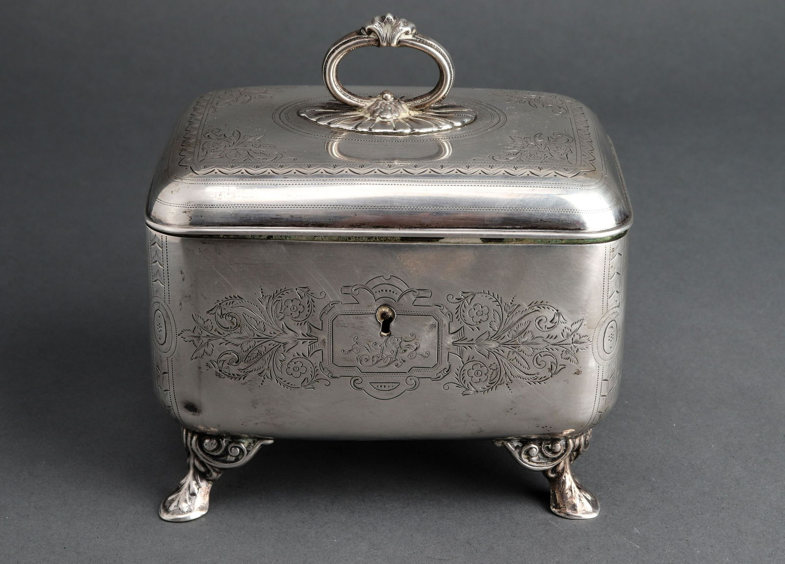 Austro-Hungarian Silver Tea Caddy (1 of 7)
