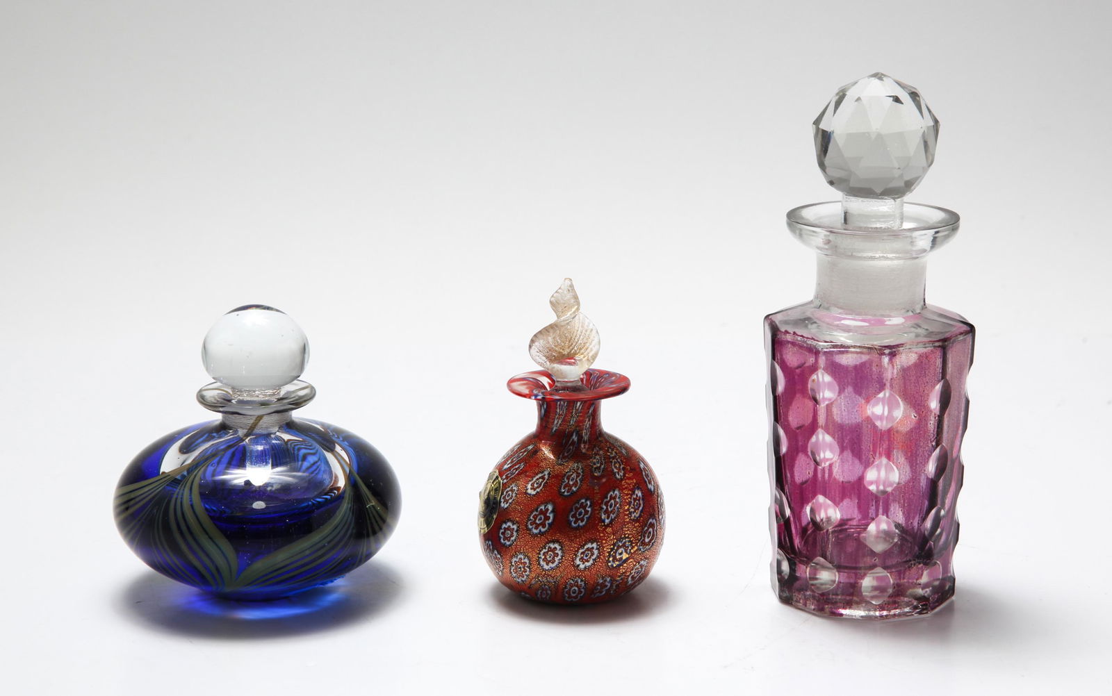 Glass Bottles with Stoppers, incl. Murano, 3 (1 of 3)