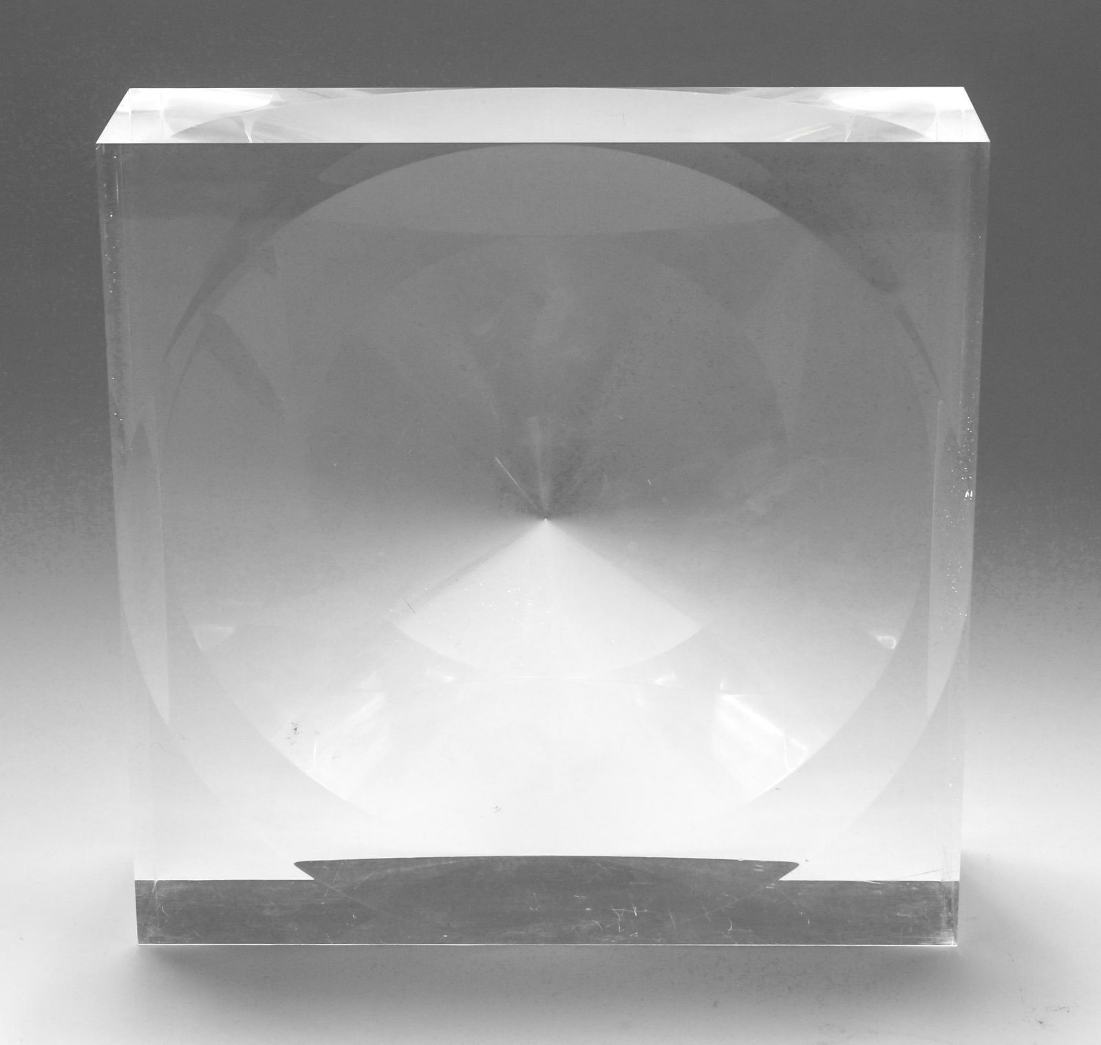 Alessio Tasca Modern Lucite Convex Sculpture (1 of 3)