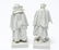 Antique Capodimonte Beggars w Glass Dome - 4