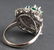 Antique 18K/14K White Gold Diamond & Emerald Ring - 4