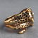 14K Yellow Gold & Enamel Dual Panther Head Ring - 3
