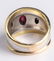 Boris Lebeau Platinum & 18K Diamond & Ruby Ring - 4