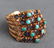 18K Yellow Gold Diamond, Turquoise & Sapphire Ring - 2