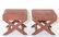 Mid-Century Billy Baldwin Style X-Benches, Pair