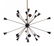 Stilnovo Attrib. Modern Black Sputnik Chandelier