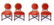 Baker Louis XVI Manner Side Dining Chairs, 4