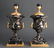 Louis XVI Manner Gilt Metal and Marble Lamps, Pair