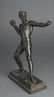 Cast Metal Man Throwing Brick Figural Sculpture - 2