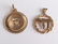 Judaica 14K Yellow Gold Chai & "Hay" Pendants, 2
