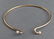 14K Yellow Gold & Glass Bead Bangle Bracelet - 3