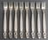 Georg Jensen Silver "Acorn" Cocktail Forks, 8