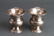Sterling Silver Small Urns, Rose Motif, Pair - 2