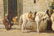 J.C. Frisch Orientalist Scene Oil on Canvas - 8
