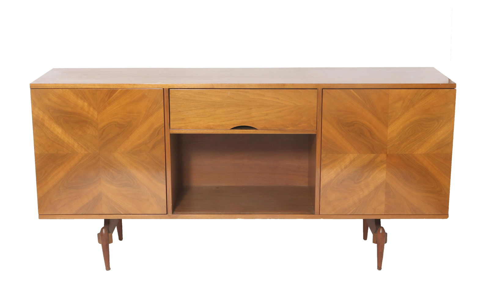Mid-Century Modern Blonde Wood Credenza (1 of 7)
