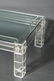 Modern Acrylic Coffee Table w Glass Top - 2