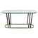 Modern Brass And Glass Oval Console Table
