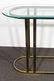 Modern Brass And Glass Oval Console Table - 4