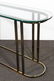 Modern Brass And Glass Oval Console Table - 5