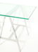 Albrizzi Mid-Century Glass Top Trestle Table - 2
