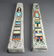 Harris Strong Ceramic Hanging Wall Plaques, Pair