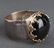Silver & 14K Yellow Gold Onyx Ring