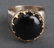 Silver & 14K Yellow Gold Onyx Ring - 2
