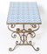 Tile Top & Wrought Iron Low Tables, Pr - 4