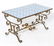 Tile Top & Wrought Iron Low Tables, Pr - 5