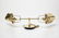 Modern Nessen Brass Two-Light Sconce - 2