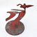 Industrial Folk Art Metal Rooster Sculpture - 3