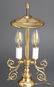 Brass Federal Style Two-Light Table Lamps, 2 - 2