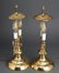 Brass Federal Style Two-Light Table Lamps, 2 - 3