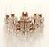 Continental Gilt Brass & Glass Sconces, Pair - 4