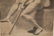 "Male Nude with Staff" Pencil Drawing on Paper - 4
