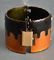 Modern Enamel on Copper Bracelet & Earrings - 3