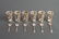 Sterling Mexican Liqueur Set & Sterling Spoons,12