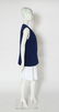Blue Felt & Rabbit Fur Vest - 4