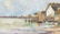 F. Pickman "Marina with Boats" 1937 Oil on Board - 3